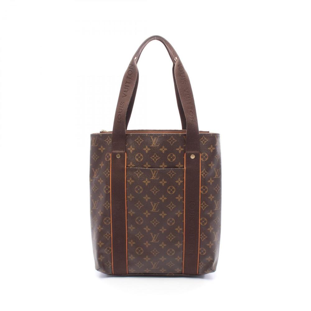 Louis Vuitton Cabas Bobour Tote Bag Canvas Leather Monogram Brown